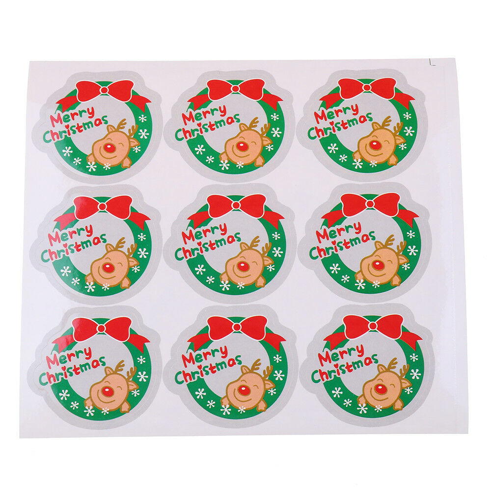 90pcs Merry Christmas Sealing Stickers DIY Gifts Labels Candy Packaging Ta.l8