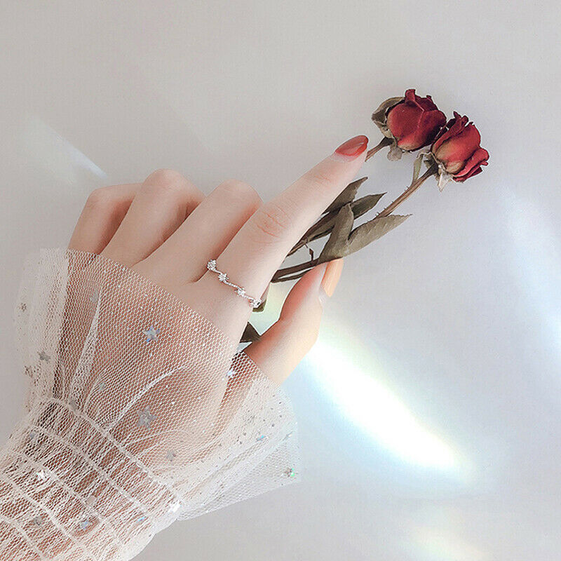 Star Adjustable Rings Stars Wave Ring For Women Girl Fashion Jewelry Gift
