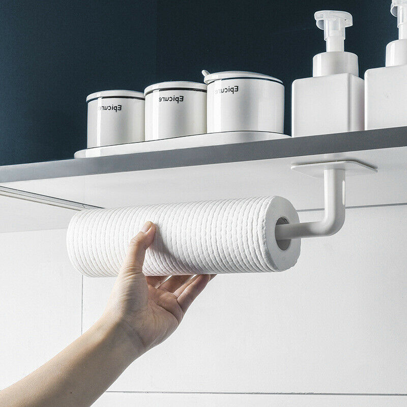 Door Drawer Roll Paper Towel Cup Rack Cupboard Wall-mounted Shelf Holder HN US