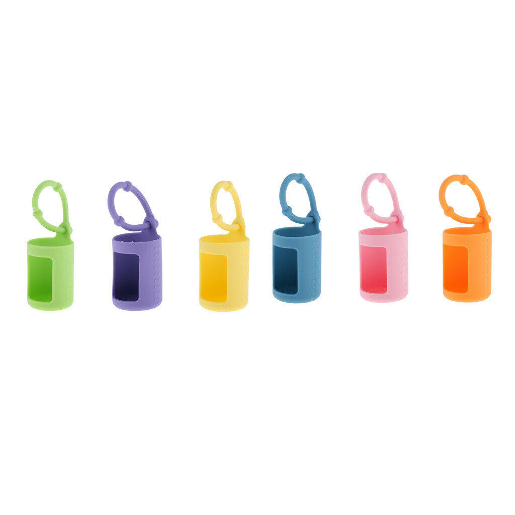 6pcs Silicone 15ml Roller Bottle Holder Sleeve Essential Oil Carrying Case