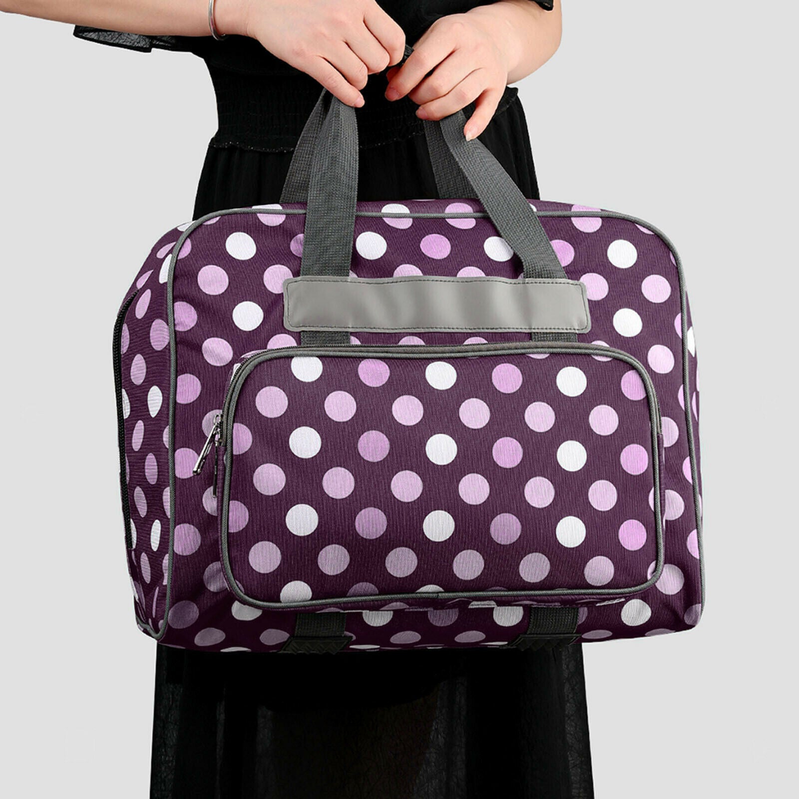 Polka Dot Large Capacity Sewing Machine Bag Travel Portable Storage Handbag