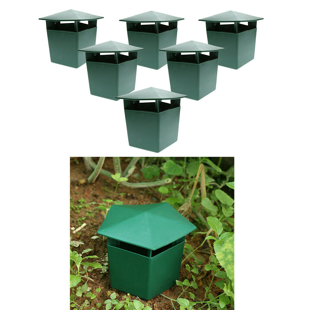 6 x Plastic House Slug Leech Snail Gintrap Farm Protector Box Snail Cage
