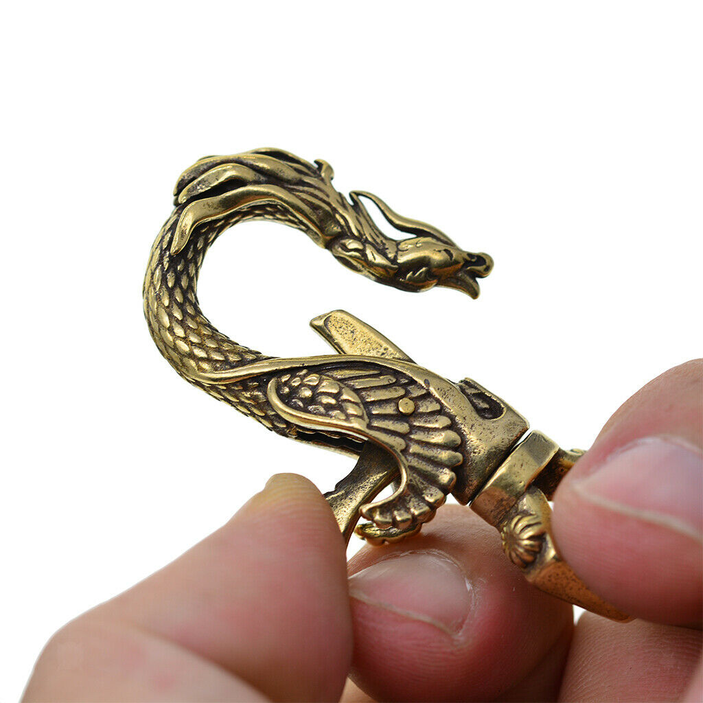 Lobster Clasp Keychain Phoenix in Brass Phoenix Cadeux Personalized
