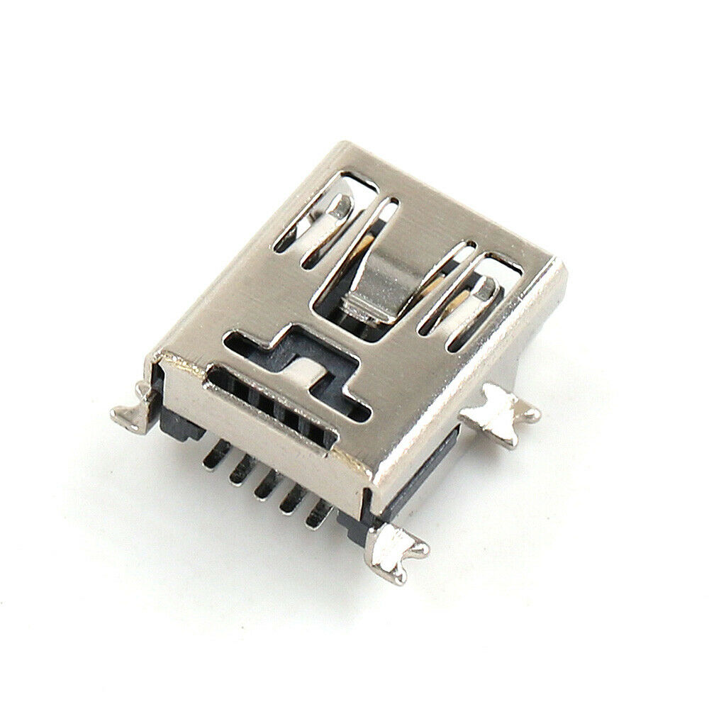 20Pcs Mini USB Socket 5P Female Port Placement Connector Replacement Part Supply