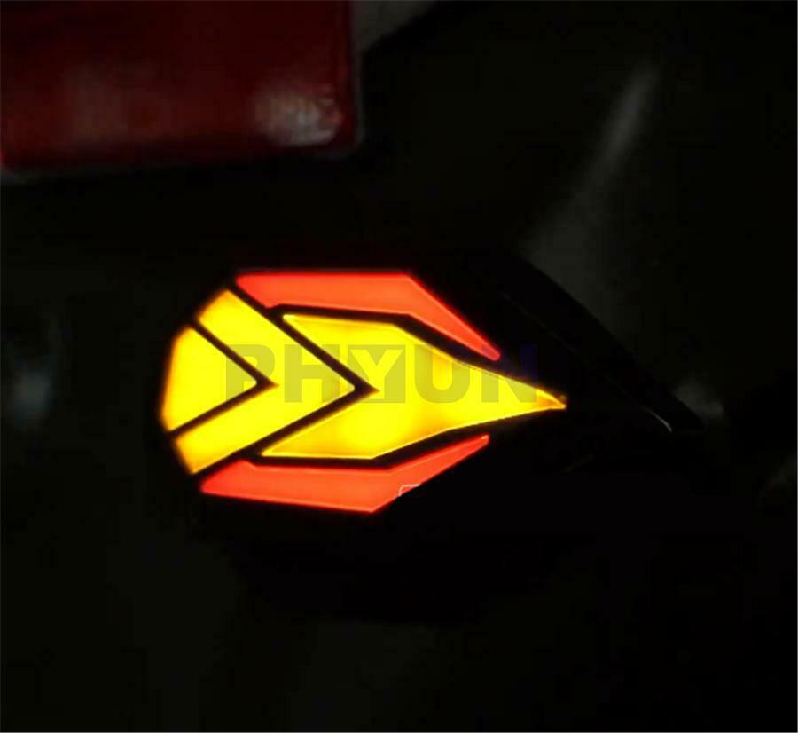 4x Motorcycle Sequential Flowing LED Turn Signal Indicator DRL Stop Brake Light