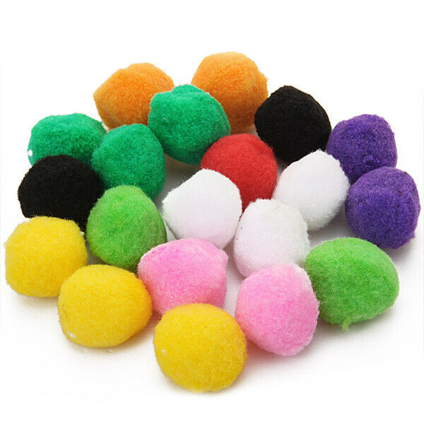 20x 4cm + 80x 2cm  Felt Pom Poms Ball Craft DIY Snow