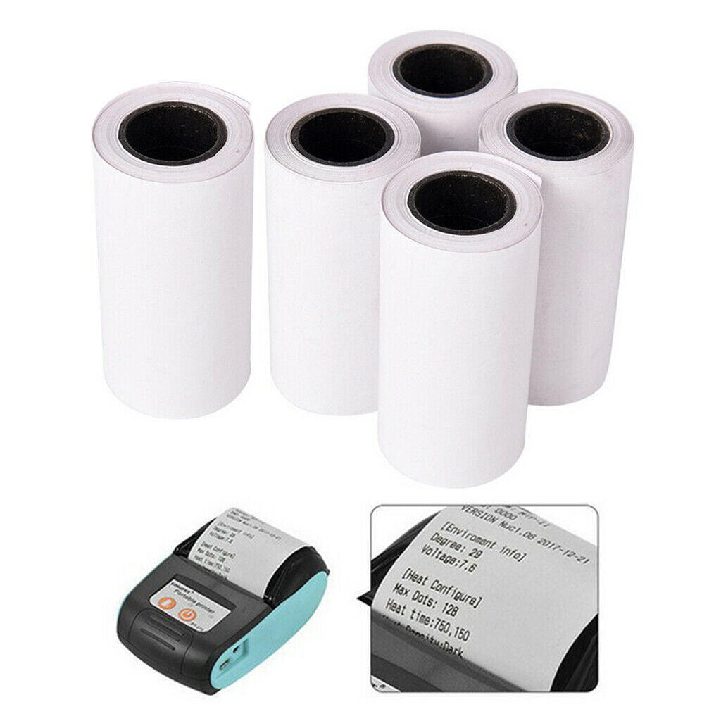 2.24x1.18in Thermal Paper 5pcs for Bill Barcode Office Thermal Printer