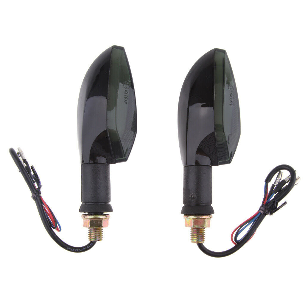 2x Universal Motorcycle Amber LED Turn Signal Indicator Blinker Light Lamp