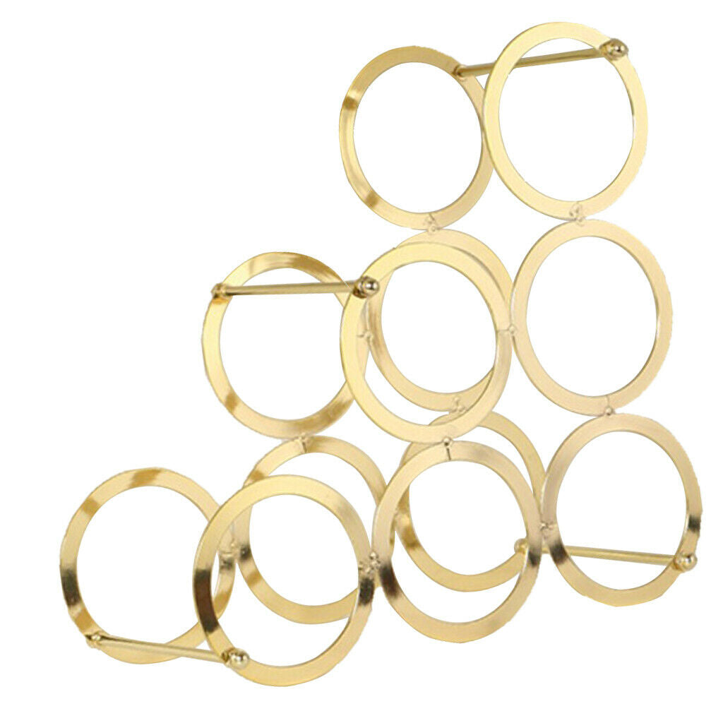 European Style Red Wine Rack Alloy Decorative 5 Bottle Wine Storage Holder H