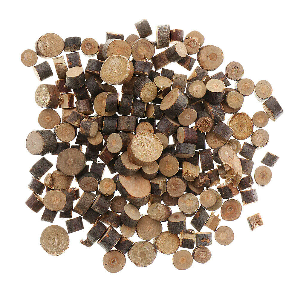 100 Pieces Assorted Size 0.5-1cm Natural Pine Tree Wood Slices Round Logs
