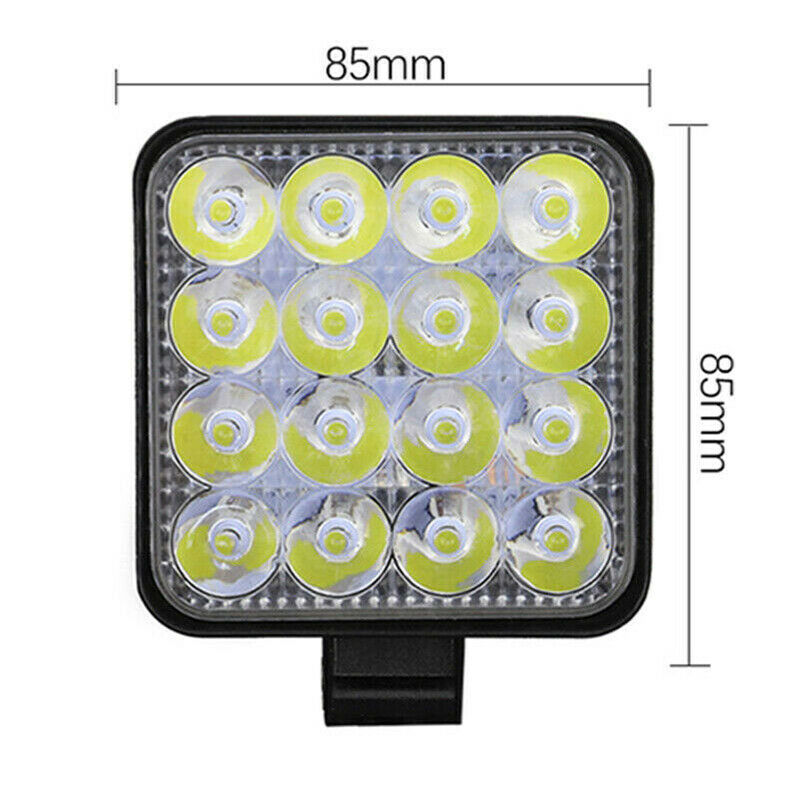 4Pcs 48W LED Square Work Light Pods Flood Spot Lamp Car Truck Off Road Tractor