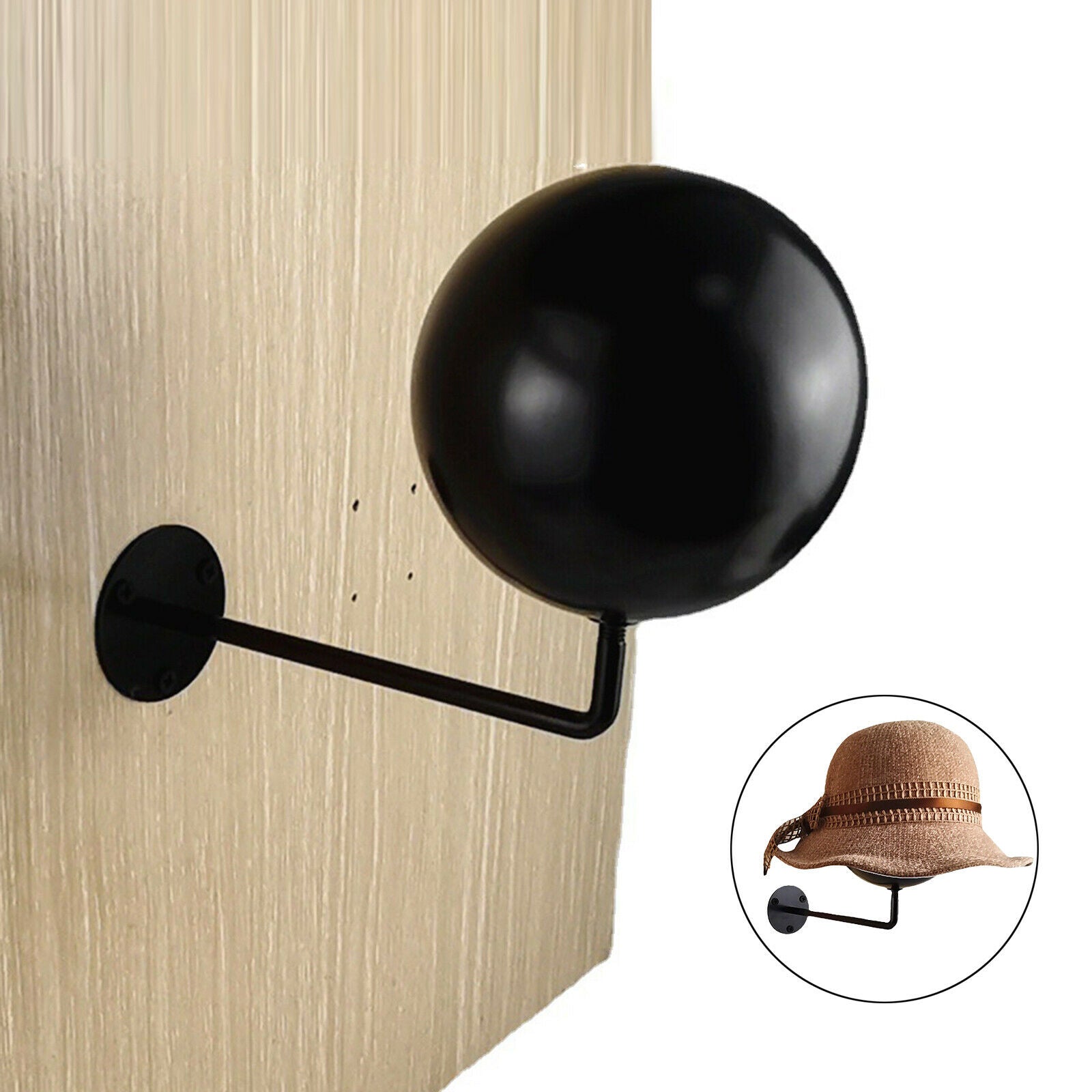 Wall Mounted Helmet Holder Stand Jacket Hook Rack Motorcycle Accessory