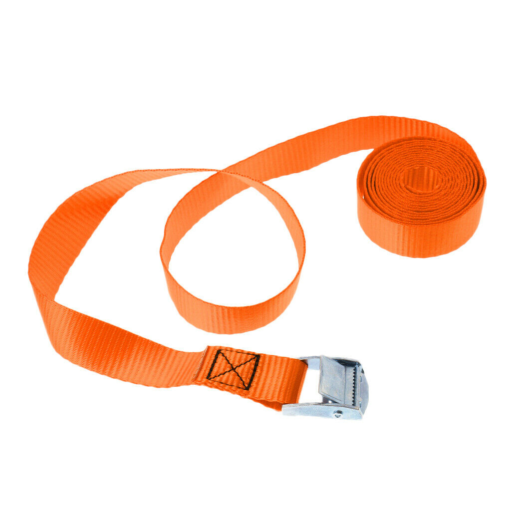 2Pcs Durable Webbing Kayak Cam Tie Down Strap Cargo Luggage Bag Belt With Metal