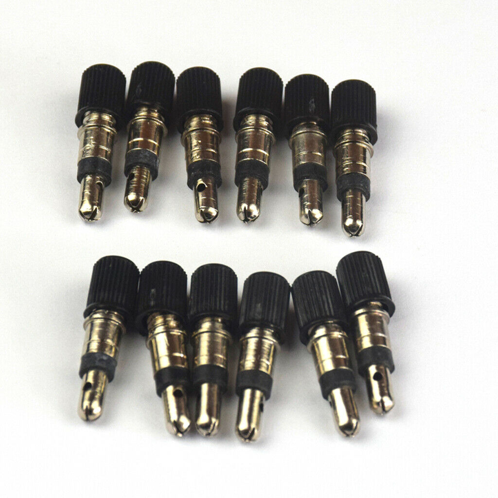Lots 12 German Valve Core Tire Valve Core with Caps 28mm Biking Accessories