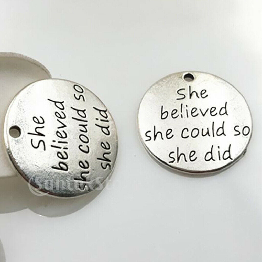 20 Pieces Copper Round Tag Stamping Blanks Charms Pendant DIY Jewelry Craft