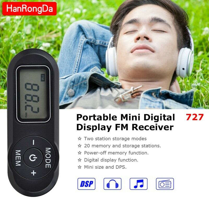 Portable Mini FM Radio HRD-727 Digital Display FM Receiver Retro MP3 Player StT7