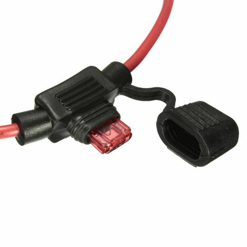 12V Car Splash Proof In-Line Mini Blade Fuse Holder + 5/10/15/20/25/30 Amp Fuses