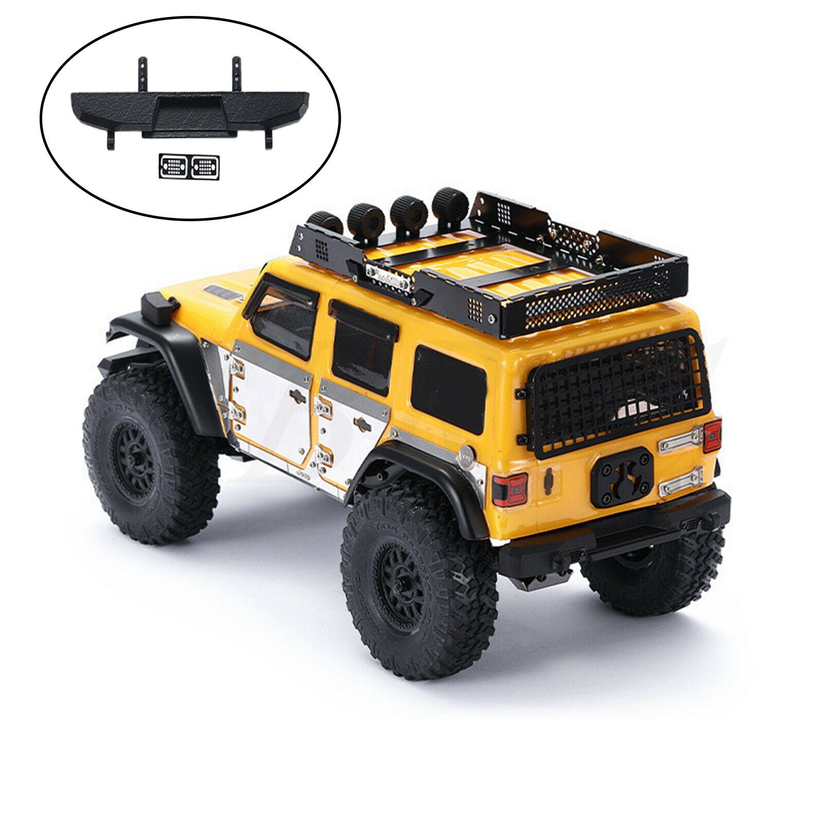 Metal Rear Bumper for Axial SCX24 1:24 Scale RC Truck Crawler DIY Modified