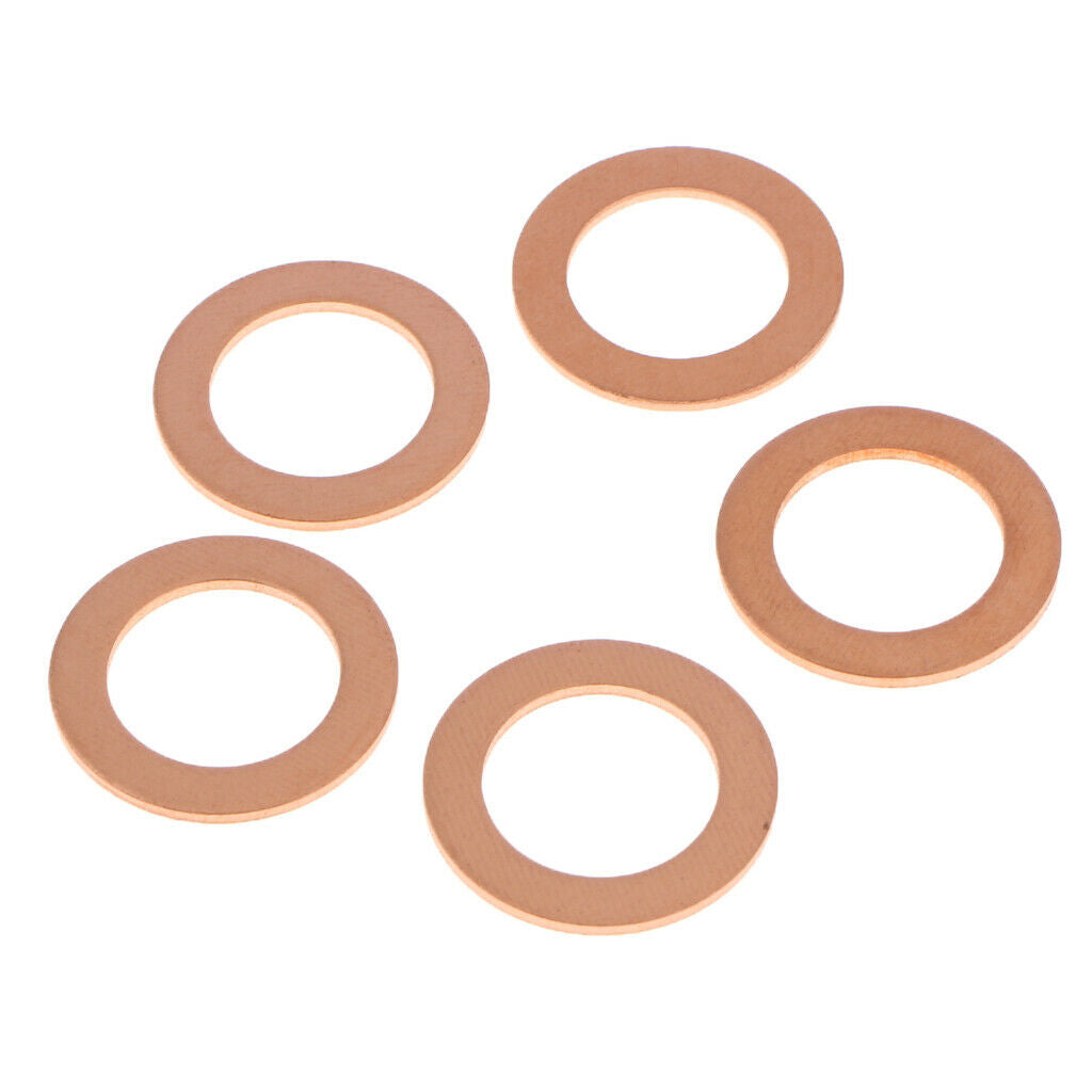 10Pcs Metal Oil Drain Plug Crush Washers Gaskets For Ford Bronze