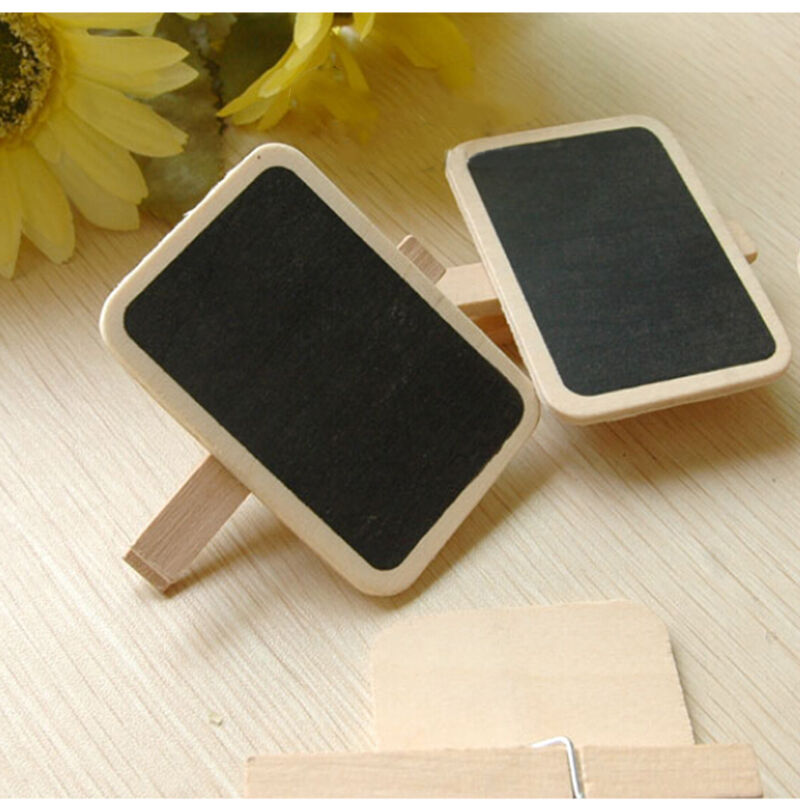 Standing Wooden Photo Holder Card Paper Note Memo Clip Desk Decor.l8