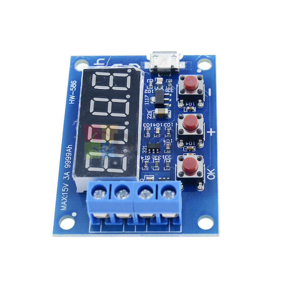 5Pcs 18650 Li-ion Lead-acid Battery Capacity Meter Discharge Tester Analyzer 3A