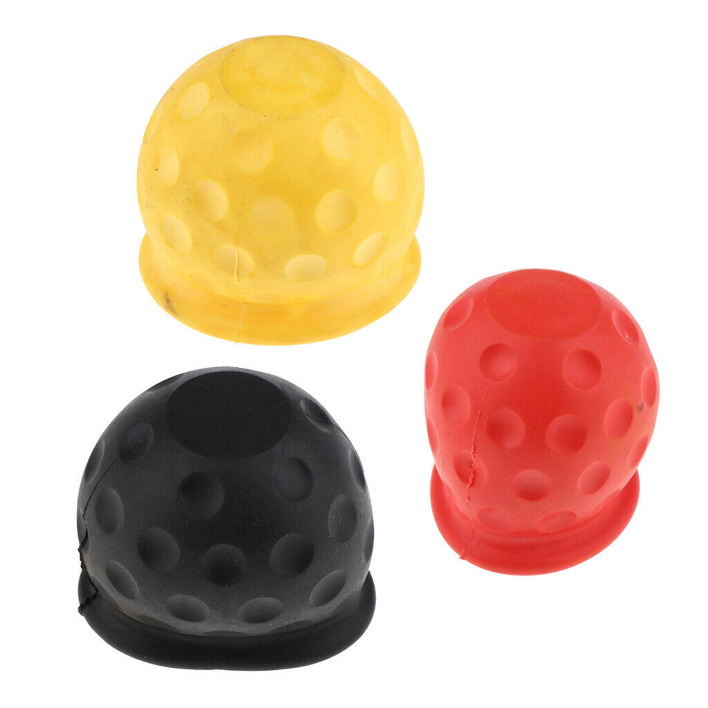 3 Pieces Universal Rubber Tow Ball Bar Caps Protection Cover for Car Van New