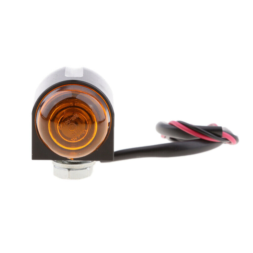 2Pcs Heavy Duty Motorcycle Bullet Turn Signals Blinker Amber Indicator Light