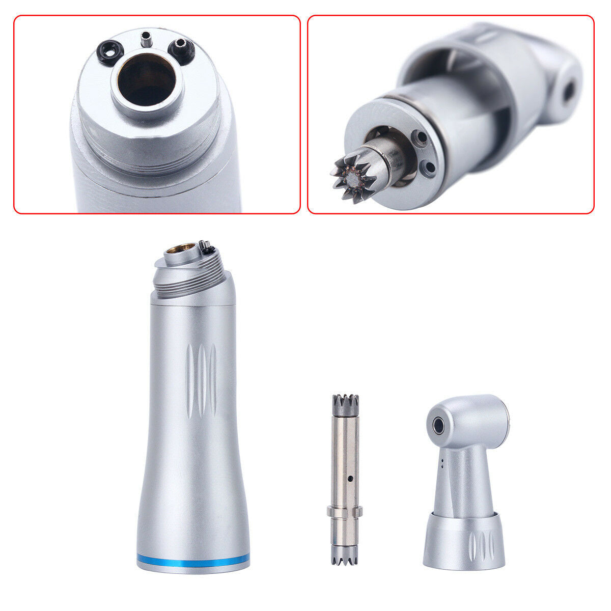 5PCS AZDENT Dental Inner Water Contra Angle Low Speed Handpiece Push Button CA