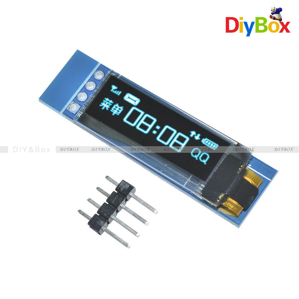 0.91" IIC I2C SPI 128x32 Blue OLED LCD Display Module DC3.3V 5V For PIC Arduino