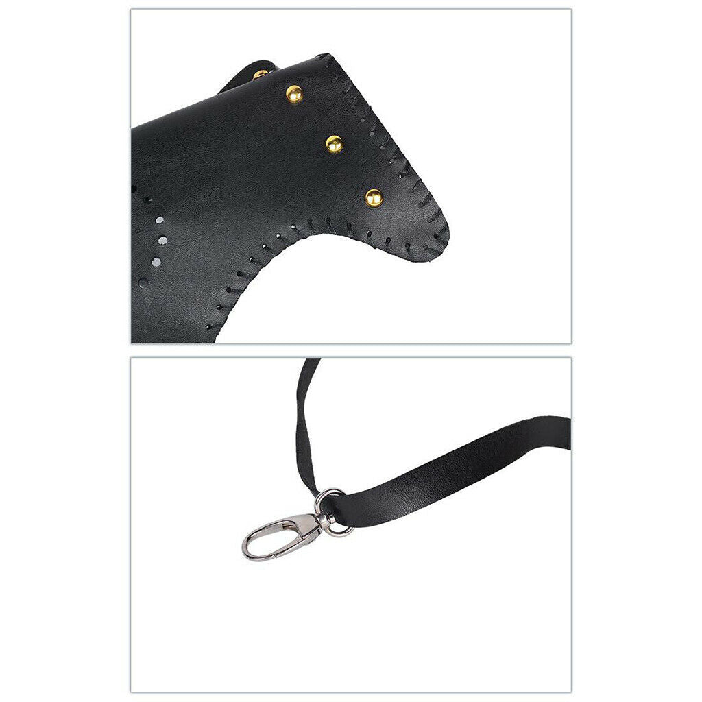 Leather Archery Hip Arriw Quiver & Belt Clip Side Hip Holder Bag 18'' Long Black