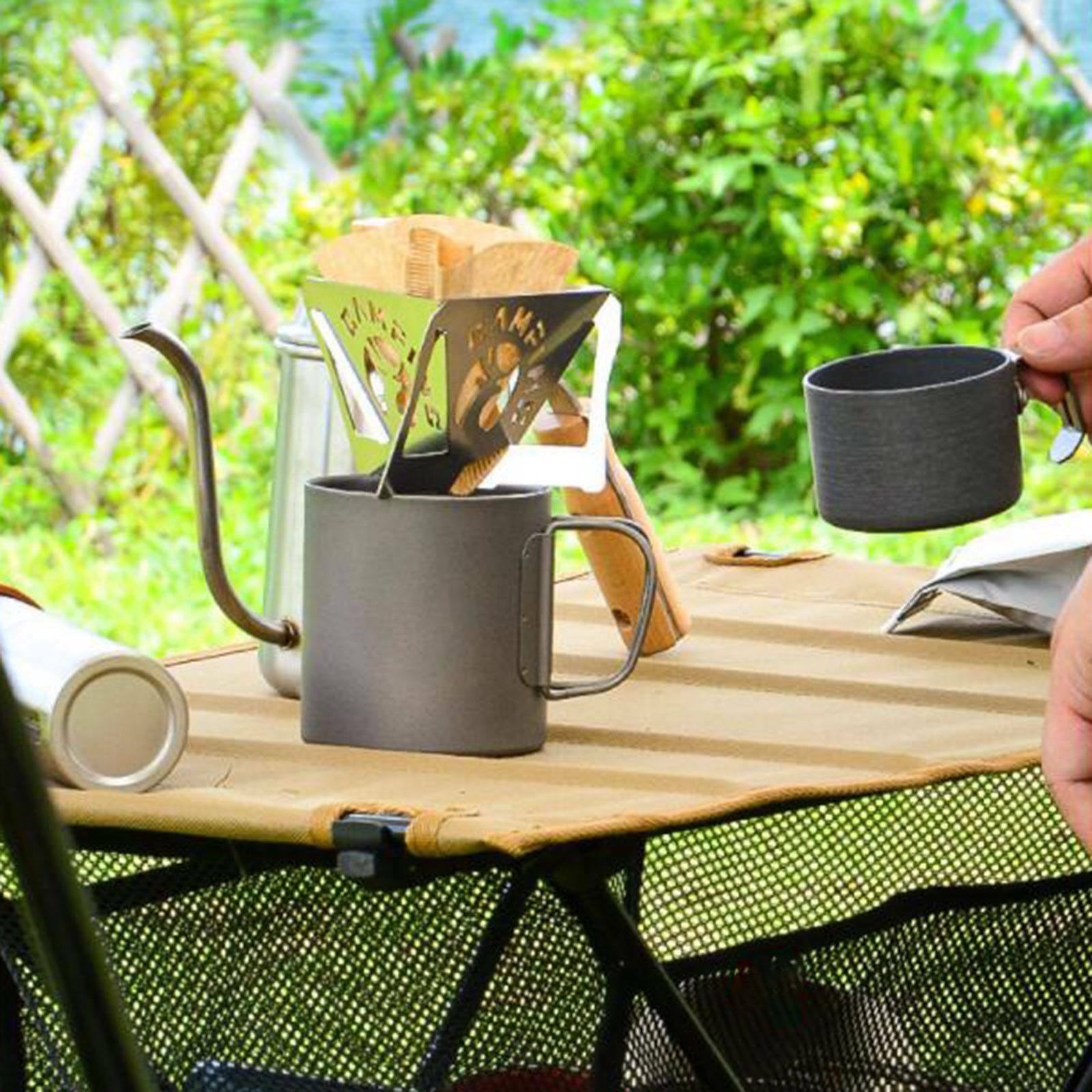 Folding Coffee Drip Rack Outdoor Reusable Dripper Travel Coffee Maker Filter