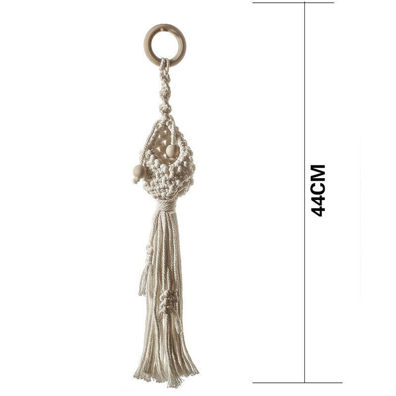 3Pcs Macrame Plant Hanger Cotton Linen Flower Basket Lifting Rope Hanging BaJ8X7