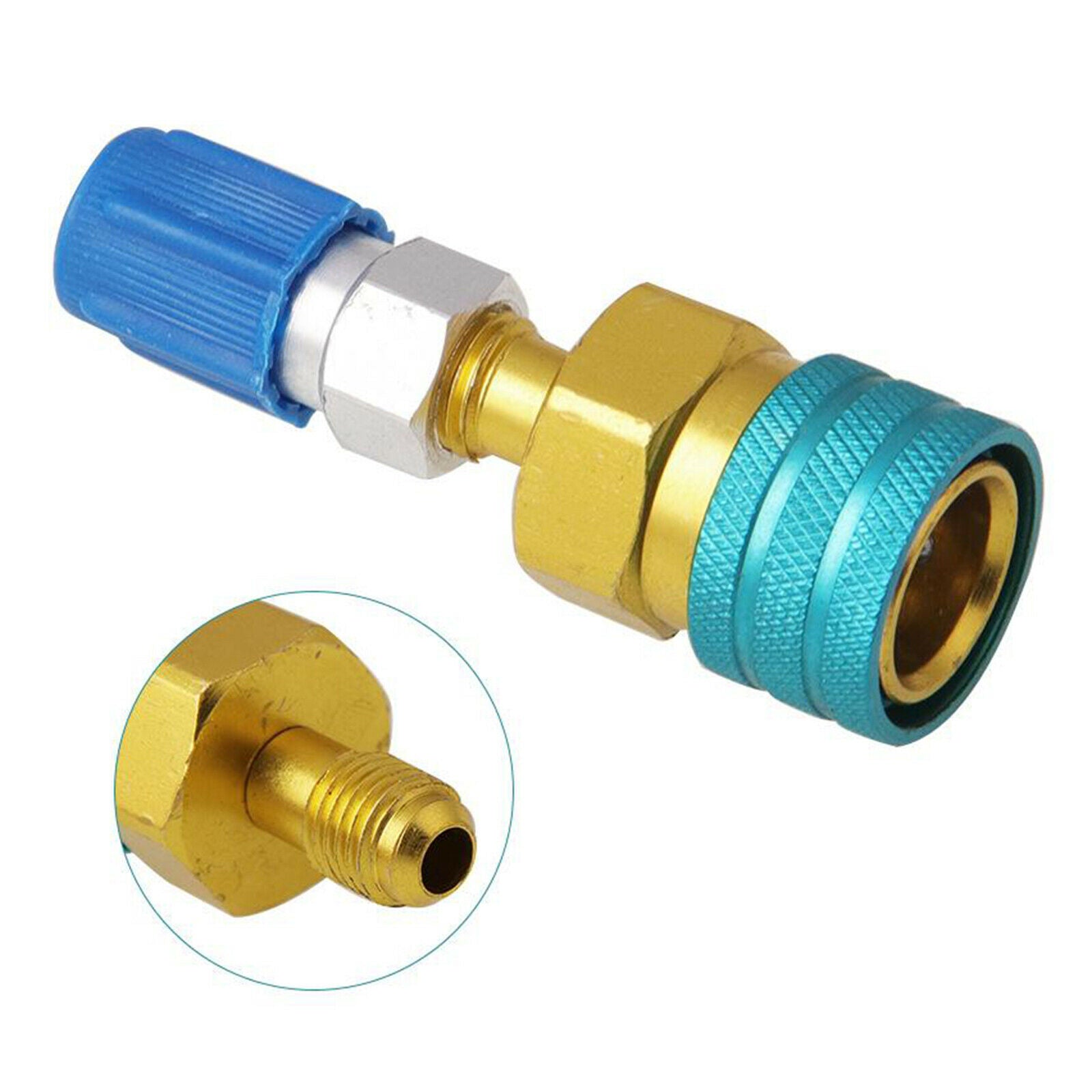 1x R1234YF Low Side Coupler to R134A Hose Adapter Quick Fitting Connector
