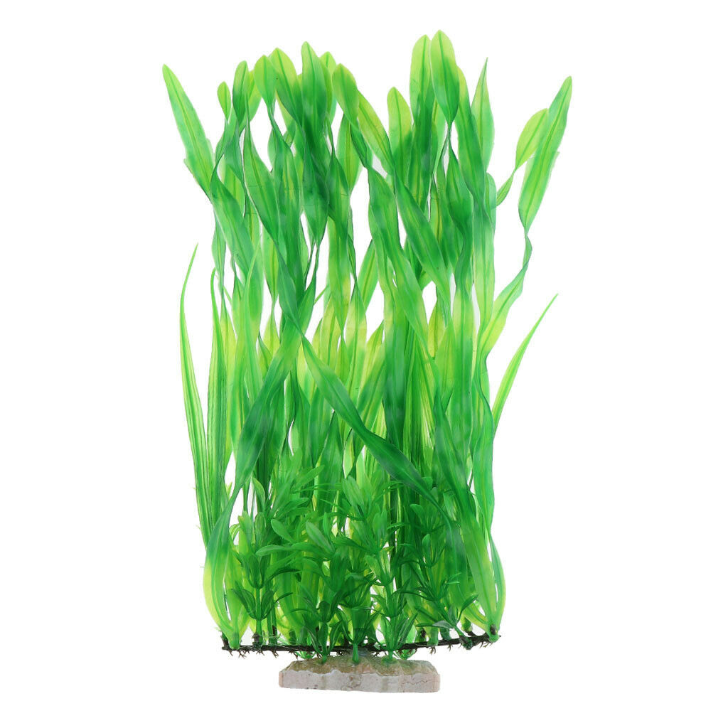 Pack of 2 Artificial Aquarium Fish Tank Plants for Home Office Aquarium