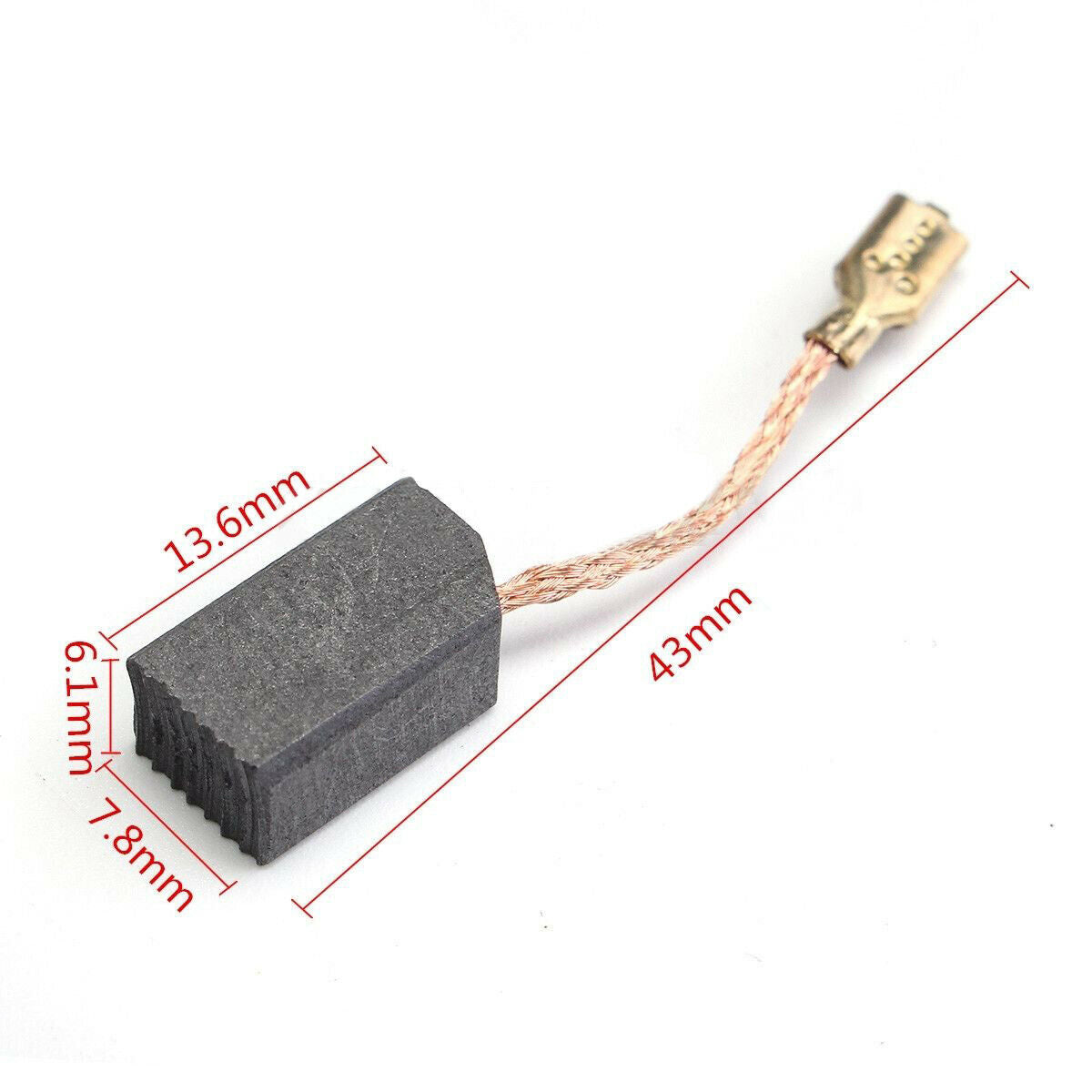 20pcs Graphite Copper Motor Carbon Brushes Kit For 100mm Angle Grinder 6*8*14mm