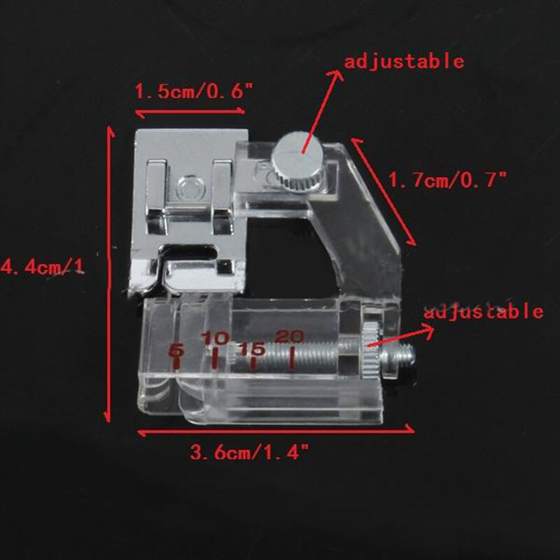 Snap-on Adjustable Bias Binder Foot Brother Singer Janome Sewing MachinALUKA Qx