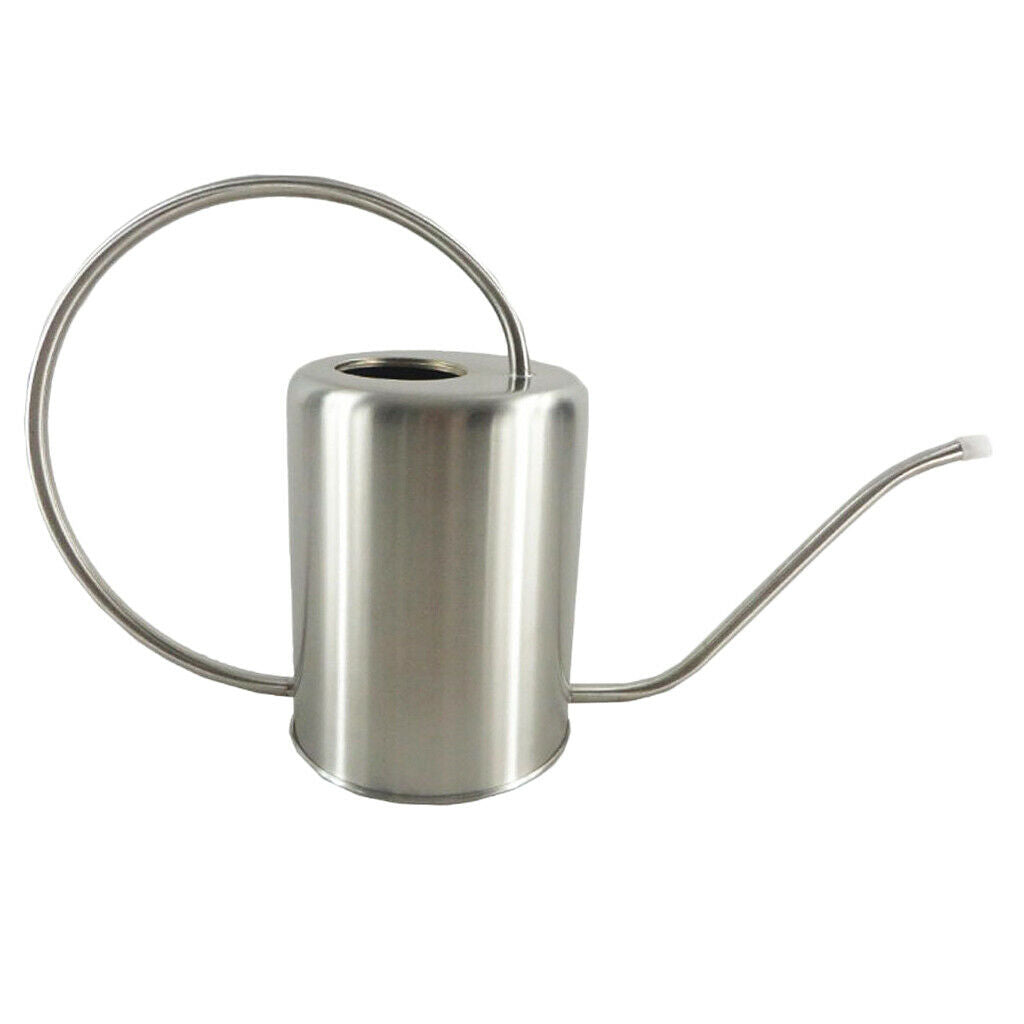 Garden Long Spout Watering Can Small Stainless Cylinder Watering Pot 2000ml