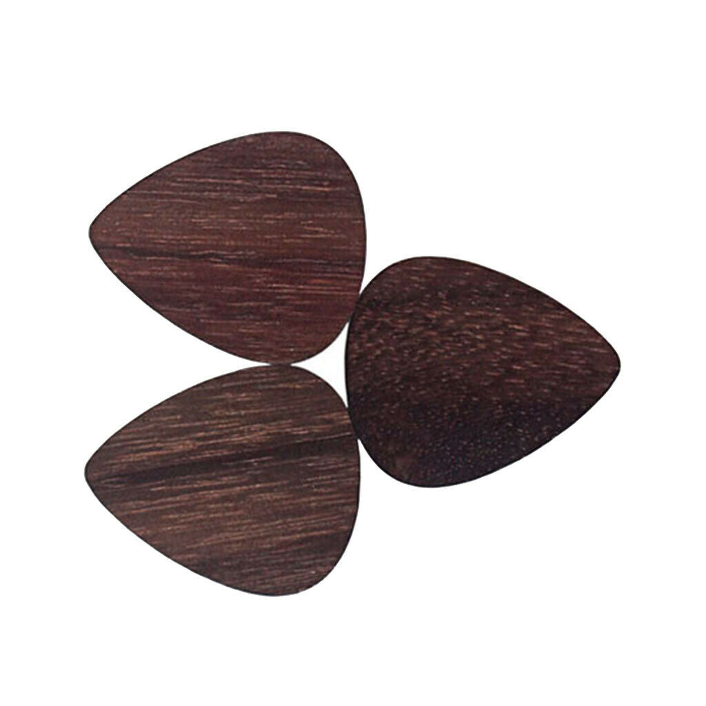 3pcs Rosewood Guitar Ukulele Picks Guitarist Musician Accessories Parts