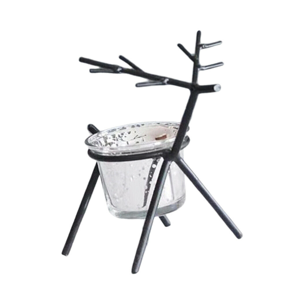 Iron Craft Reindeer Holder Table Centerpieces Photo Prop Bar Ornament Black