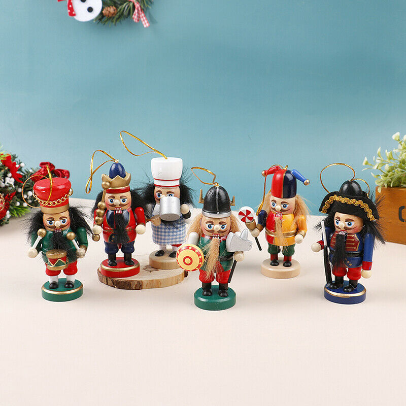 1Pc 10CM Nutcracker Puppet Soldier Christmas Decoration Pendant Home OrnamenBDA