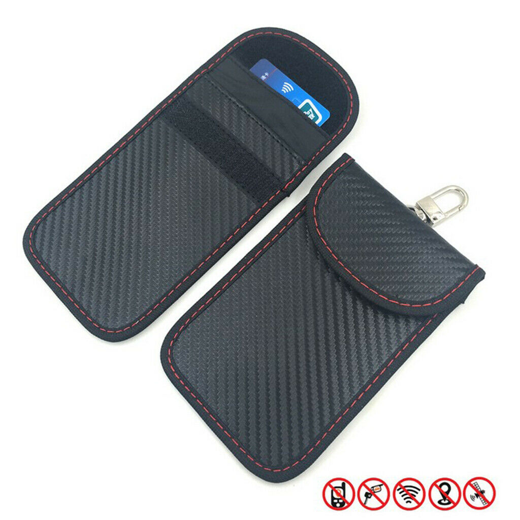 Black Car Key Faraday Bag Signal Blocking Case Cellphone Security Pouch