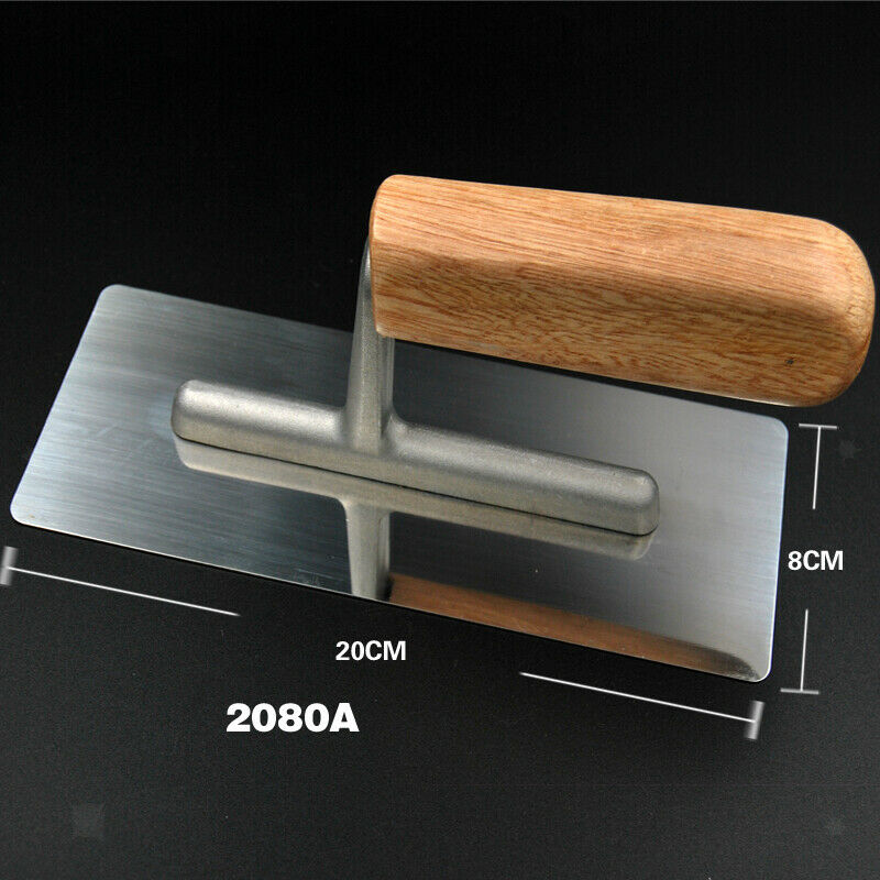 Stainless steel trowel with wooden handle