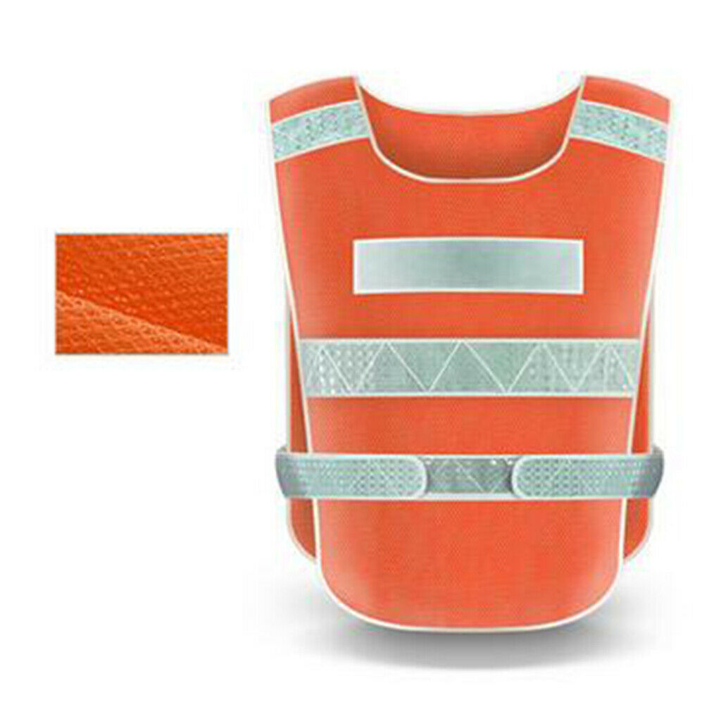 Orange Hi-Vis Reflective Safety Vest For Night Running Construction Protective