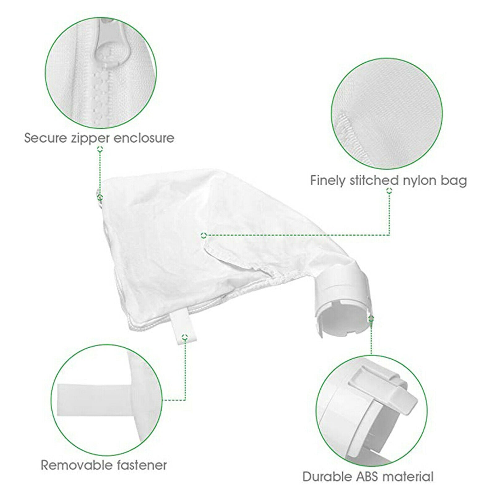 2 Piece Polyester Pool Cleaner Bag for Polaris Filter All Purpose Parts