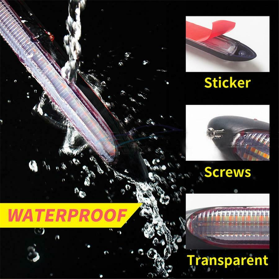 Universal Car LED Daytime Running Lights Sequential Flow Turn Signal Waterproof