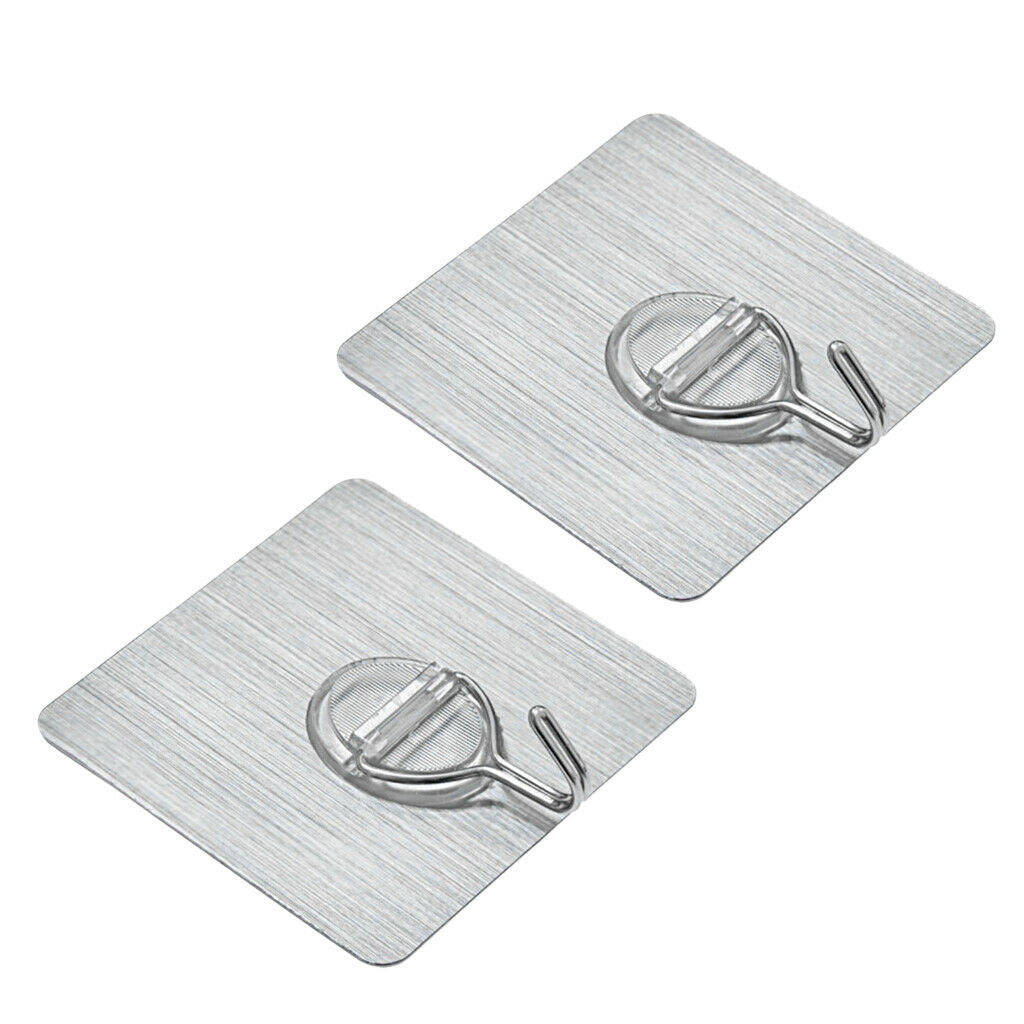 2 Pieces Wall Hooks Adhesive Hanger For Organized Wall Home House Office