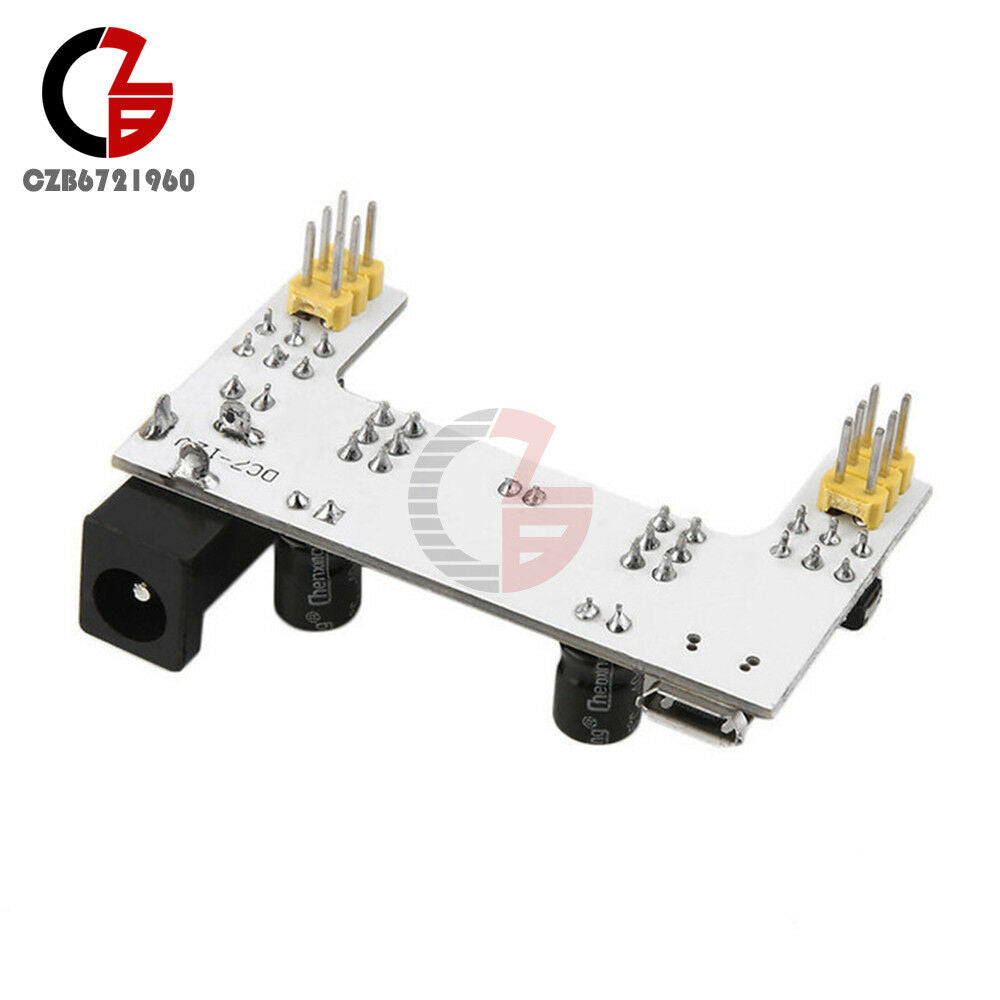 White Micro USB MB102 Bread Board Power Supply Module DC 7-12V for Arduino