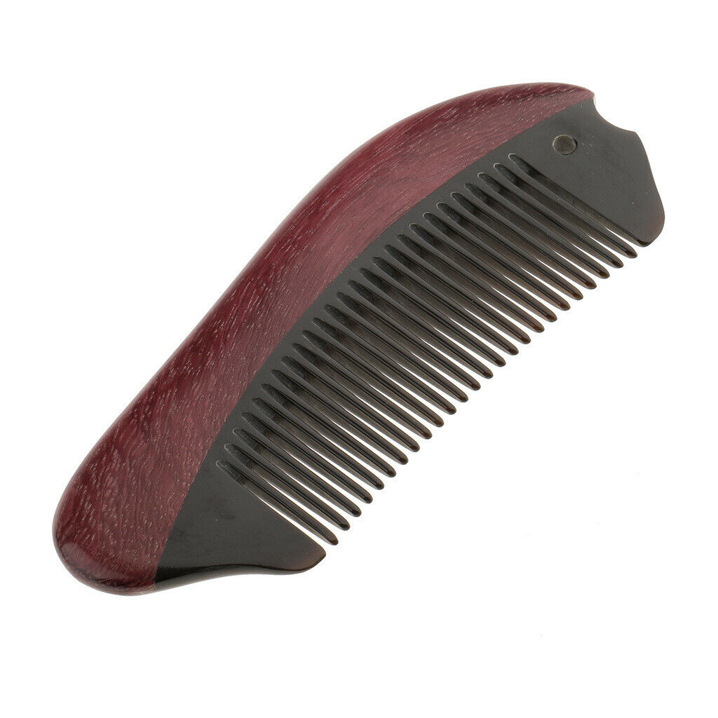 Handmade Wood Natural Ox Horn Anti-Static Hair Massage Comb Without Handle