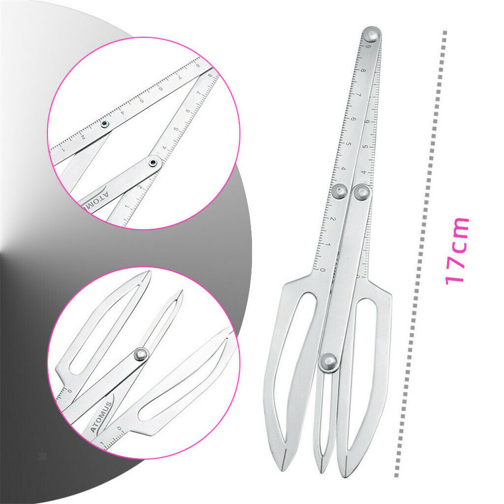 Microblading Tattoo Eyebrow Pencil Makeup Brow Shaping Caliper Ruler Stencil