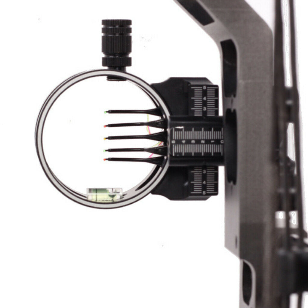 5 Pins Bowsight Outdoor Compound Bow Sight Adjustable for Target Shooting